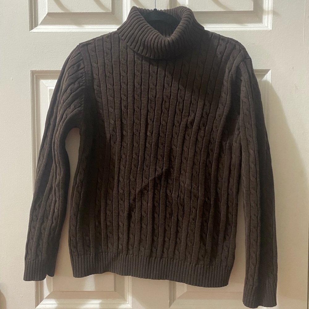Brown Turtleneck Sweater